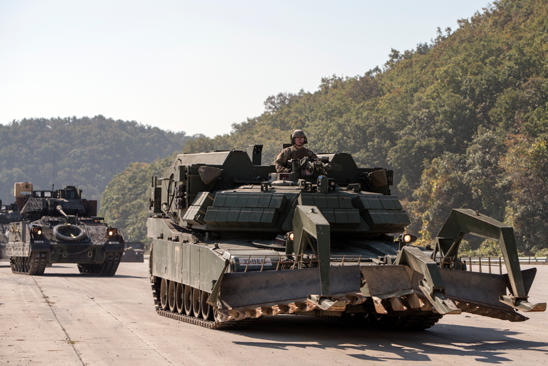 Funnies aren’t funny anymore. U.S. Army M1150 Assault Breacher Vehicle, Rodriguez Live Fire Complex, Korea, 2017.